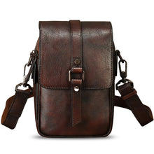 Load image into Gallery viewer, Genuine Leather Phone Purse for Women Vintage Leather Cell Phone Pouch Mini Small Shoulder Bag Crossbody Bag with Strap
