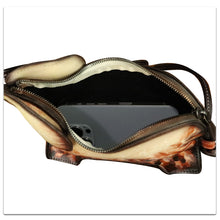 Load image into Gallery viewer, Genuine Leather Small Bag for Women Cell Phone Bag Pouch Handmade Cute Elephant Shape Fashion Shoulder Crossbody Bag