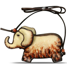 Load image into Gallery viewer, Genuine Leather Small Bag for Women Cell Phone Bag Pouch Handmade Cute Elephant Shape Fashion Shoulder Crossbody Bag