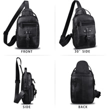 Load image into Gallery viewer, Genuine Leather Silng Bag for Men and Women Vintage Leather Sling Backpack Purse Shoulder Crossbody Bag Chest Bag