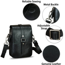 Load image into Gallery viewer, Genuine Leather Phone Purse for Women Vintage Leather Cell Phone Pouch Mini Small Shoulder Bag Crossbody Bag with Strap
