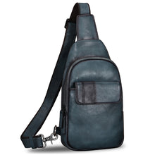 Load image into Gallery viewer, Genuine Leather Sling Bag - Vintage Sling Backpack for Men & Women - Fashion Shoulder & Crossbody Bag
