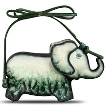 Load image into Gallery viewer, Genuine Leather Small Bag for Women Cell Phone Bag Pouch Handmade Cute Elephant Shape Fashion Shoulder Crossbody Bag