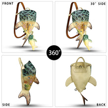 Load image into Gallery viewer, Genuine Leather Sling Bag for Women and Men Backpack Purse Handmade Cute Whale Shark Shape Shoulder Crossbody Backpack