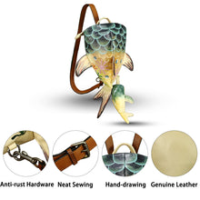 Load image into Gallery viewer, Genuine Leather Sling Bag for Women and Men Backpack Purse Handmade Cute Whale Shark Shape Shoulder Crossbody Backpack