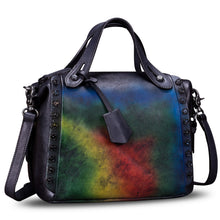Load image into Gallery viewer, Genuine Leather Satchel for Women Handmade Vintage Crossbody Bag Shoulder Purses for Ladies
