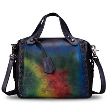 Load image into Gallery viewer, Genuine Leather Satchel for Women Handmade Vintage Crossbody Bag Shoulder Purses for Ladies