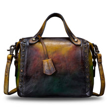Load image into Gallery viewer, Genuine Leather Satchel for Women Handmade Vintage Crossbody Bag Shoulder Purses for Ladies