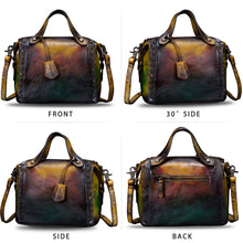Load image into Gallery viewer, Genuine Leather Satchel for Women Handmade Vintage Crossbody Bag Shoulder Purses for Ladies