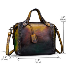 Load image into Gallery viewer, Genuine Leather Satchel for Women Handmade Vintage Crossbody Bag Shoulder Purses for Ladies