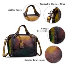 Load image into Gallery viewer, Genuine Leather Satchel for Women Handmade Vintage Crossbody Bag Shoulder Purses for Ladies