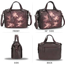 Load image into Gallery viewer, Genuine Leather Satchel for Women Handmade Vintage Crossbody Bag Shoulder Purses for Ladies