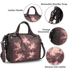 Load image into Gallery viewer, Genuine Leather Satchel for Women Handmade Vintage Crossbody Bag Shoulder Purses for Ladies