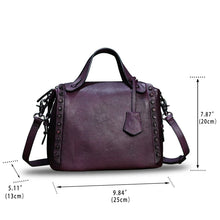 Load image into Gallery viewer, Genuine Leather Satchel for Women Handmade Vintage Crossbody Bag Shoulder Purses for Ladies