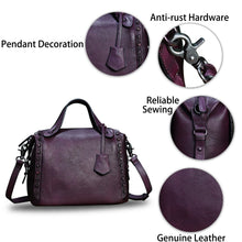 Load image into Gallery viewer, Genuine Leather Satchel for Women Handmade Vintage Crossbody Bag Shoulder Purses for Ladies