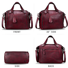 Load image into Gallery viewer, Genuine Leather Satchel for Women Handmade Vintage Crossbody Bag Shoulder Purses for Ladies