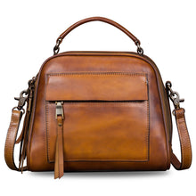 Load image into Gallery viewer, Genuine Leather Purses and Handbags for Women Shoulder Bag Vintage Handmade Real Leather Crossbody Satchel Purse with Strap