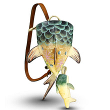 Load image into Gallery viewer, Genuine Leather Sling Bag for Women and Men Backpack Purse Handmade Cute Whale Shark Shape Shoulder Crossbody Backpack