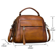 Load image into Gallery viewer, Genuine Leather Purses and Handbags for Women Shoulder Bag Vintage Handmade Real Leather Crossbody Satchel Purse with Strap