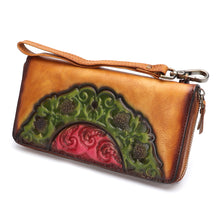 Load image into Gallery viewer, Genuine Leather Wallet for Women Leather Purse Wrist Bag