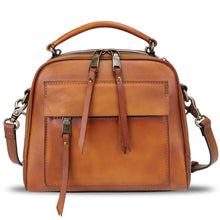 Load image into Gallery viewer, Genuine Leather Satchel Purse for Women Retro Cowhide Handmade Top Handle Handbag Designer Crossbody Bag 591