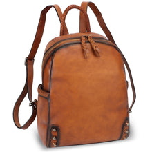 Load image into Gallery viewer, Genuine Leather Backpack Purse Leather Knapsack Rucksack