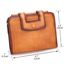 Load image into Gallery viewer, Genuine Leather Wallet Small Leather Purse for Women