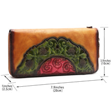 Load image into Gallery viewer, Genuine Leather Wallet for Women Leather Purse Wrist Bag