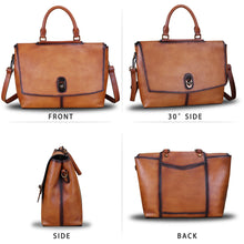 Load image into Gallery viewer, Genuine Leather Crossbody Bag Satchel Leather Tote Bag Purse