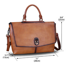 Load image into Gallery viewer, Genuine Leather Crossbody Bag Satchel Leather Tote Bag Purse