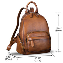 Load image into Gallery viewer, Genuine Leather Backpack for Women Leather Knapsack Rucksack