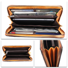 Load image into Gallery viewer, Genuine Leather Embossing Wallet for Women Leather Purse Wrist Bag