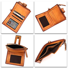 Load image into Gallery viewer, Genuine Leather Wallet Small Purse for Men and Women