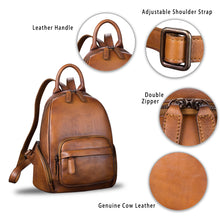 Load image into Gallery viewer, Genuine Leather Backpack for Women Leather Knapsack Rucksack
