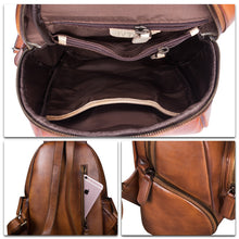 Load image into Gallery viewer, Genuine Leather Backpack for Women Leather Knapsack Rucksack