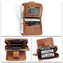 Load image into Gallery viewer, Genuine Leather Wallet Purse for Women Small Money Case