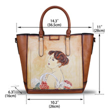 Load image into Gallery viewer, Genuine Leather Handbags for Women Totes Shoulder Bag Satchel