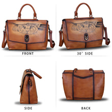 Load image into Gallery viewer, Genuine Leather Crossbody Bag Satchel Leather Tote Bag Purse