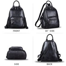 Load image into Gallery viewer, Genuine Leather Backpack for Women Leather Knapsack Rucksack