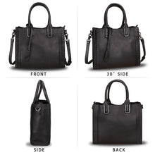 Load image into Gallery viewer, Genuine Leather Satchel Handbag for Women Vintage Handmade Shoulder Bag Cowhide Tote Purse