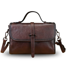 Load image into Gallery viewer, Genuine Leather Satchel Crossbody Bags for Women Handmade Vintage Top Handle Handbags Purse F8407