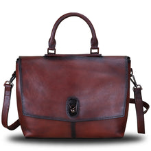 Load image into Gallery viewer, Genuine Leather Crossbody Bag Satchel Leather Tote Bag Purse