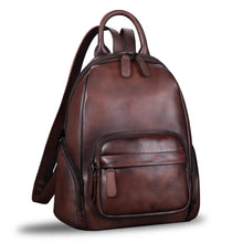 Load image into Gallery viewer, Genuine Leather Backpack for Women Leather Knapsack Rucksack