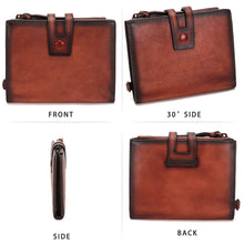 Load image into Gallery viewer, Genuine Leather Wallet Small Purse for Men and Women