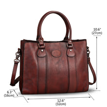 Load image into Gallery viewer, Genuine Leather Satchel Purses Handbags for Women Top Handle Shoulder Bags Lady Crossbody Tote Bag