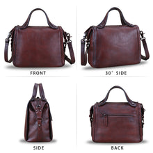 Load image into Gallery viewer, Genuine Leather Crossbody Bag Satchel Handbag Purse