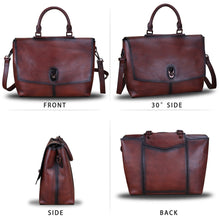 Load image into Gallery viewer, Genuine Leather Crossbody Bag Satchel Leather Tote Bag Purse