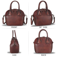 Load image into Gallery viewer, Genuine Leather Crossbody Bag Satchel Purse Leather Handbag