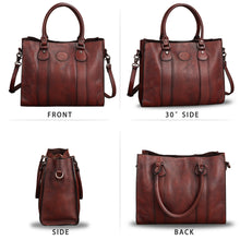 Load image into Gallery viewer, Genuine Leather Satchel Purses Handbags for Women Top Handle Shoulder Bags Lady Crossbody Tote Bag