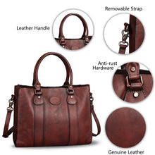 Load image into Gallery viewer, Genuine Leather Satchel Purses Handbags for Women Top Handle Shoulder Bags Lady Crossbody Tote Bag